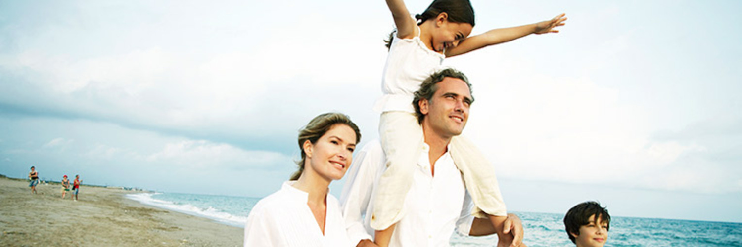 family on the beach 