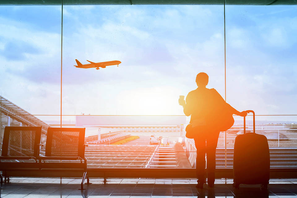 woman in an airport